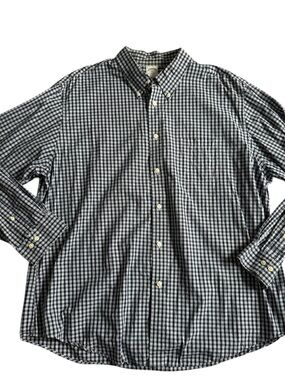 Brooks Brothers Blue and White Plaid Button-Down Shirt